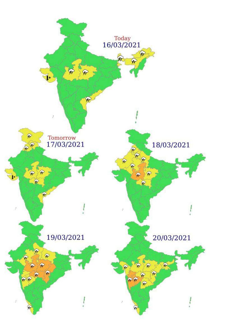 Weather 16 march to 20 march 2021