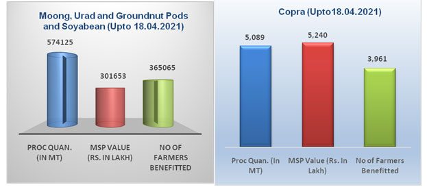 Moong Urad Groundnut pods soyabean and copra Procurement