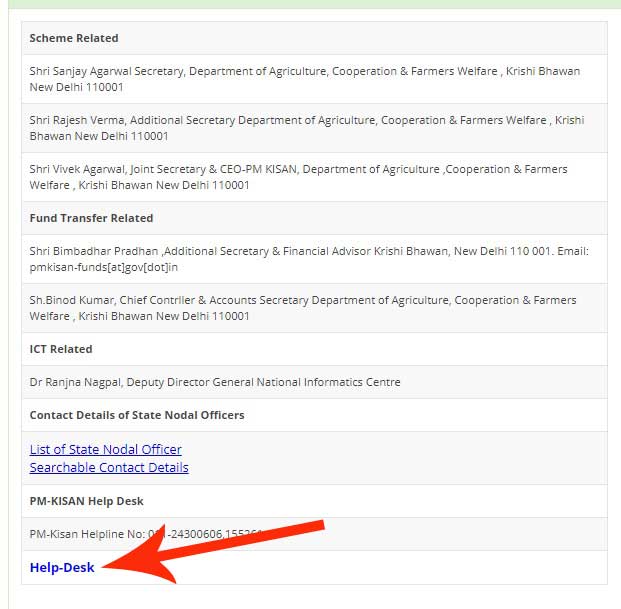 PM-KISAN Help Desk