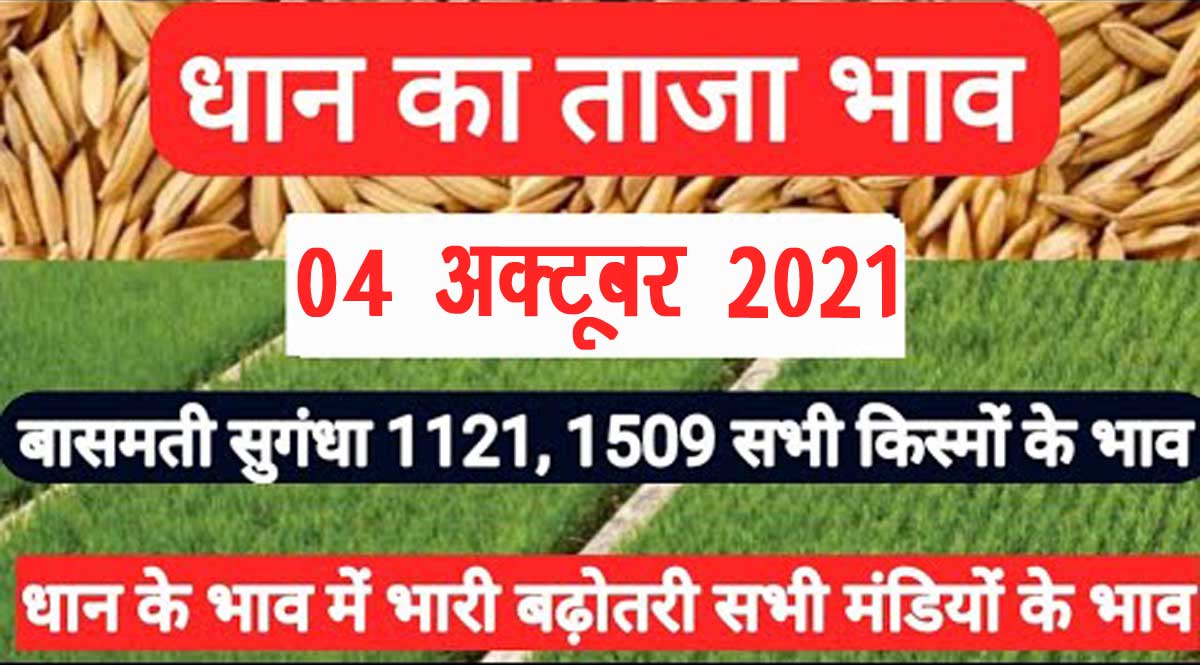 धान का रेट 04-10-2021