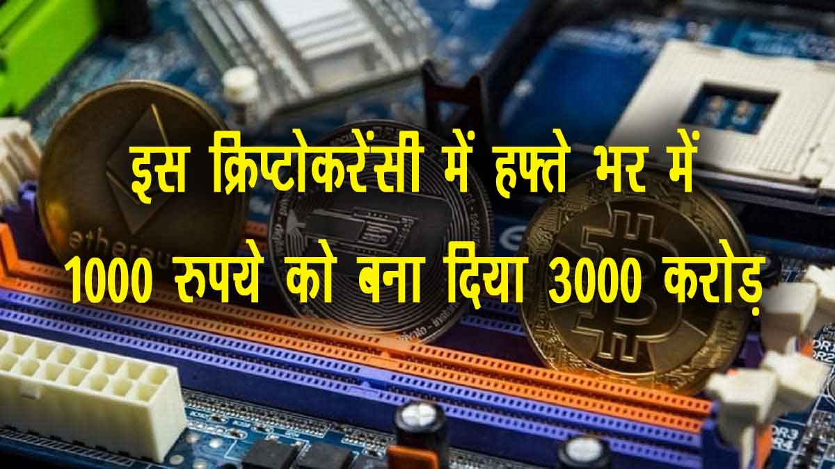 Ekta Cryptocurrency has made rich, 1000 rupees to 3000 crores in a week