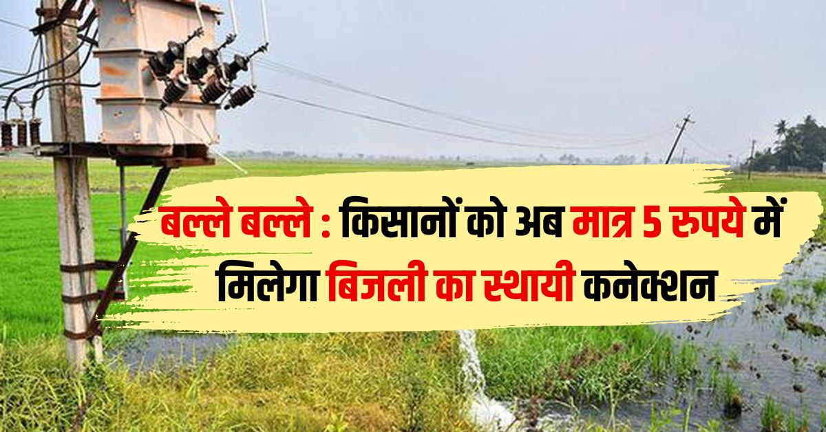Farmers will now get permanent electricity connection for Rs 5