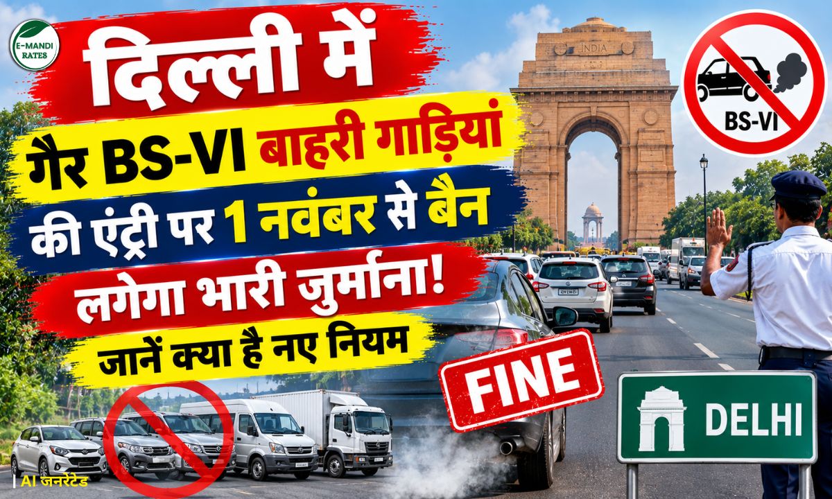 Ban on entry of non-BS-VI vehicles from outside Delhi starting November 1