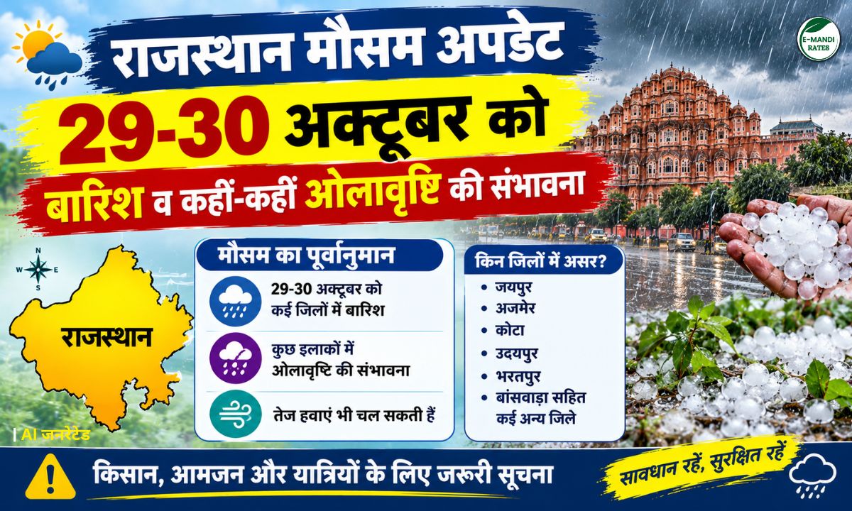Rajasthan Weather Update 28-29-30 october 2026
